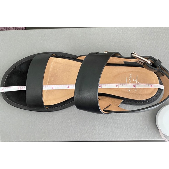 Aquatalia Leather Iona Sandal Black Size 6.5 - Picture 9 of 9